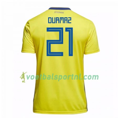 Zweden Durmaz 21 Thuis Shirt WK voetbal 2018